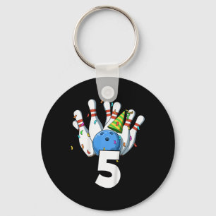 Llavero Bolos para niños Cumpleaños 5 Tema de Bowling Quin