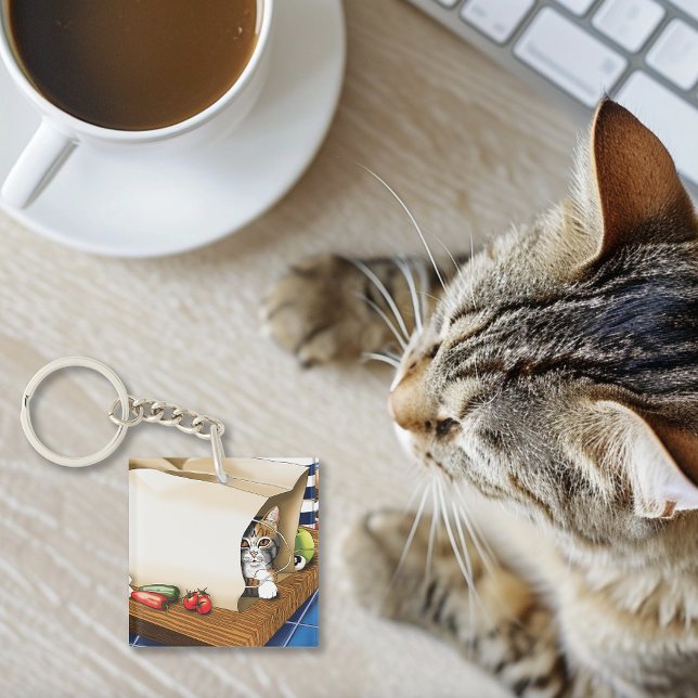 Llavero Bolsa de papel de la compra de la cocina azul del  (Subido por el creador)