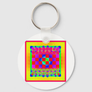 Llavero Bolsitas de ajedrez y piezas de colores