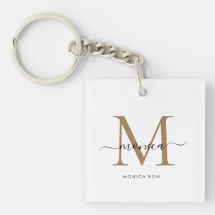 Llavero Bolso de mano con monograma personalizado