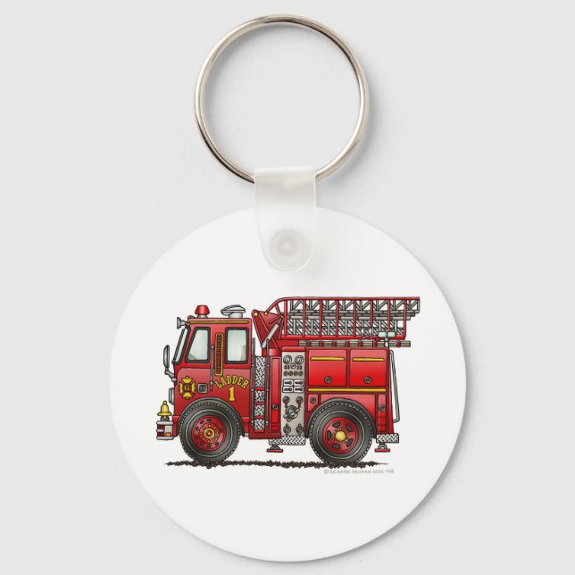 Llavero Bombero de camión de bomberos (Anverso)