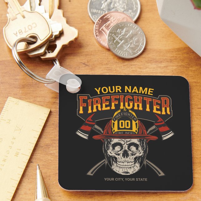 Llavero Bombero de casco falso artificial personalizado (Subido por el creador)