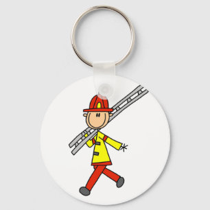 Llavero Bombero de palitos con escalera