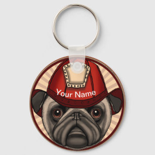Llavero Bombero Pug
