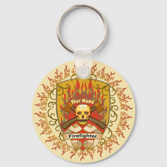 Llavero Bombero Skull Shield (Anverso)
