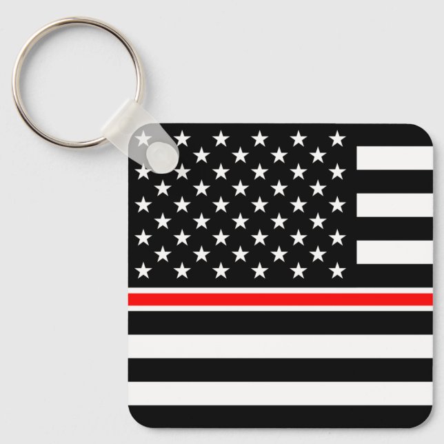 Llavero Bomberos de la delgada línea roja héroes bandera a (Anverso)