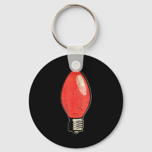 Llavero Bombilla Roja Vintage para Árbol de Navidad