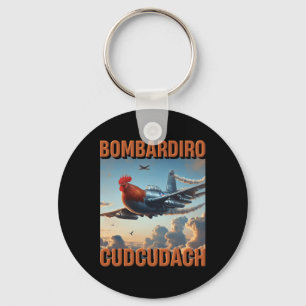 Llavero Bomrdiro Cudcudach Italian Brainrot Avión Gallo