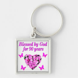 LLAVERO BONITO 90.ª FLORAL DE CUMPLEAÑOS