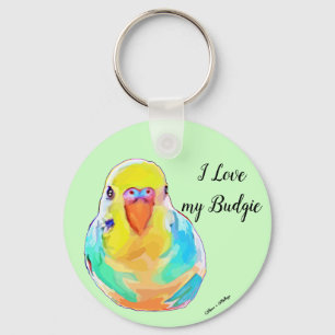 Llavero Bonito amo a mi Budgie Budgerigar Parakeet