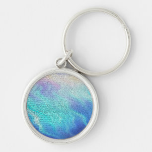 Llavero Bonito Aqua Blue Purple Pastel Mosaic