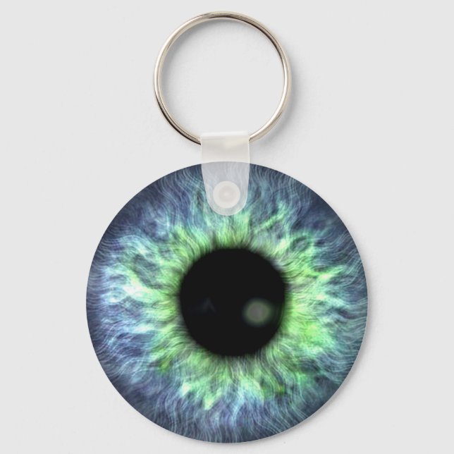 Llavero Bonito de Regalo Verde Azul Eyeball (Anverso)
