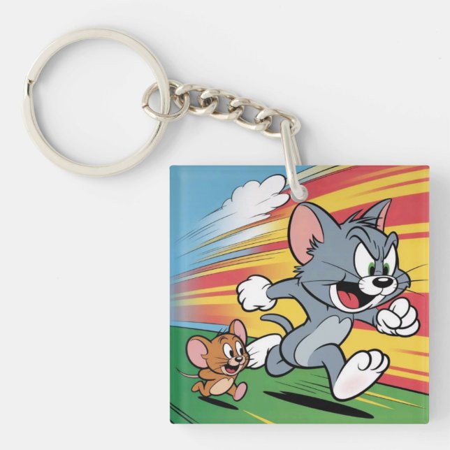 Llavero bonito de Tom y Jerry (Frente)