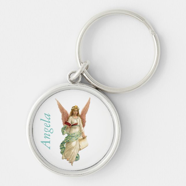 Llavero bonito del personalizado del ángel (Frente)