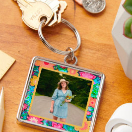 Llavero Bonito divertida Floral Foto Inespirivitalidad Key