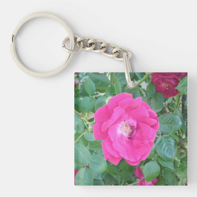 Llavero Bonito En Flor Rosa (Frente)