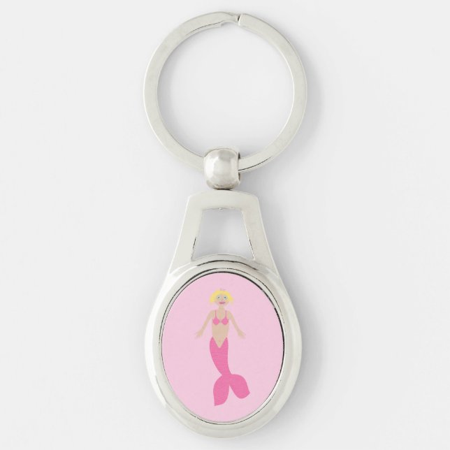Llavero Bonito Fantasía rosa Mermaid (Anverso)