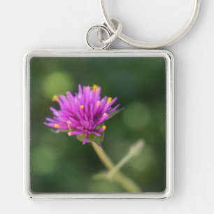 Llavero Bonito Flores Púrpura Fotografía original del jard