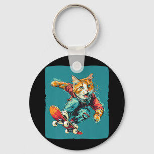 Llavero Bonito Guay Skater Cat Set Para Niños Y Chicas P