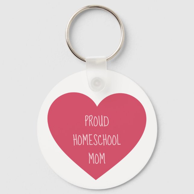 Llavero Bonito Heart Orgulloso Homeschool Mom (Anverso)