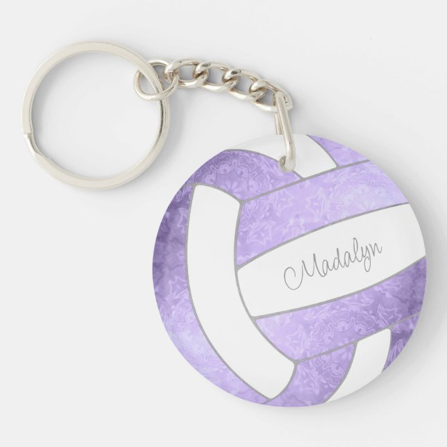 Llavero bonito lilac púrpura keepsake voleibol (Frente)