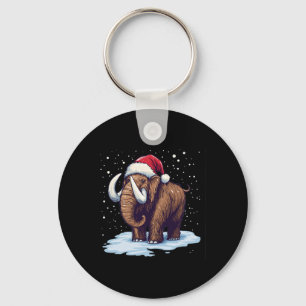 Llavero Bonito Mamut Con Sombrero Santa Para Un Navidad Al