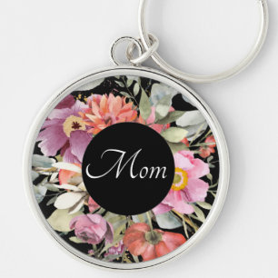 Llavero Bonito Marco Floral Rosa   Keychain de Mamá