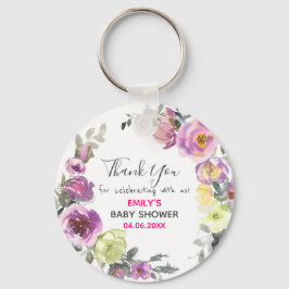 Llavero Bonito Morple Floral Wreath Gracias Baby Shower