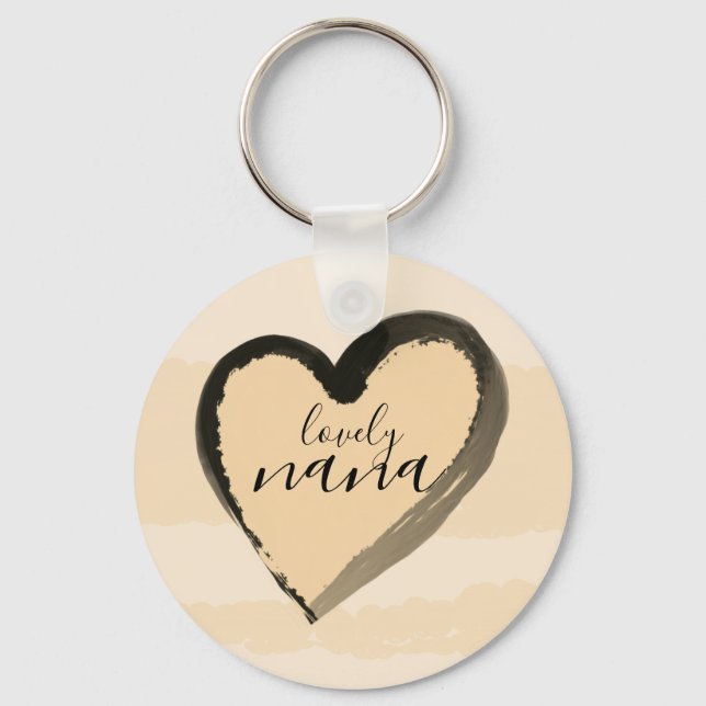 LLAVERO BONITO NANA GOLDEN HEART ABSTRACT (Anverso)