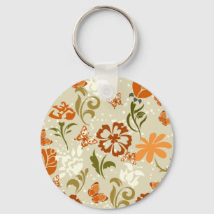 Llavero Bonito Patrón floral moderno