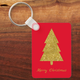 Llavero Bonito personalizada árbol de oro de lujo Navidad 