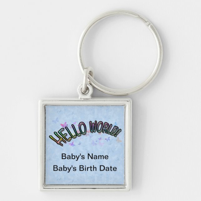 Llavero Bonito Rainbow Hello World (Frente)