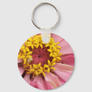 Llavero Bonito Rosa Zinnia Keychain