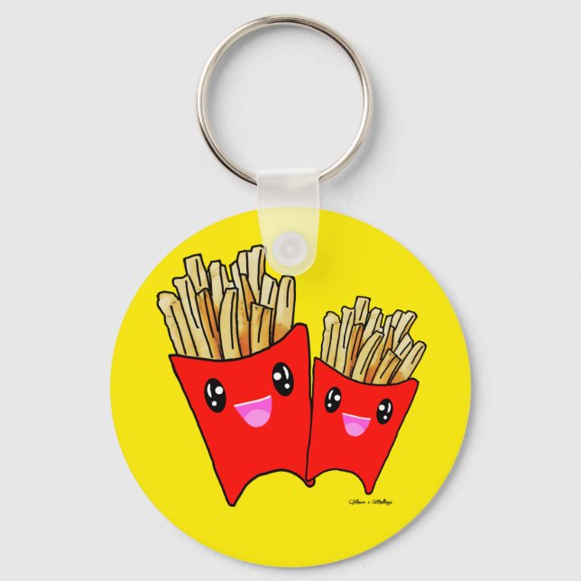 Llavero bonitos kawaii papas fritas (Anverso)