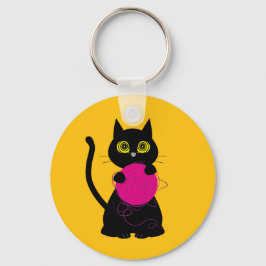 Llavero ¡BONKERS! Anillo de claves - 🧶 de punto + ⬛ de ‍ 