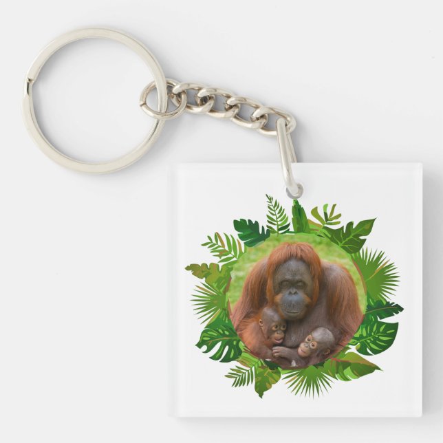 Llavero Bono de familia de Orangutan (Frente)