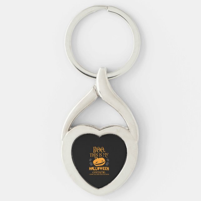 Llavero Boo Calabaza Sarcástico Gracioso disfraz de Hallow (Anverso)