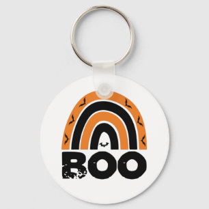 Llavero Boo con murciélagos voladores y arcoiris