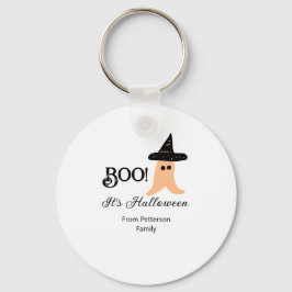 Llavero Boo, es Halloween de naranja de apellido fantasma