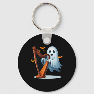Llavero Boo Ghost toca instrumentos musicales Harp Hallowe
