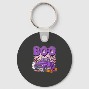 Llavero Boo Halloween Camión Morado Fantasma y Diseño de C