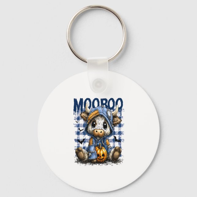 Llavero Boo Halloween Spooky Highland Cow (Anverso)