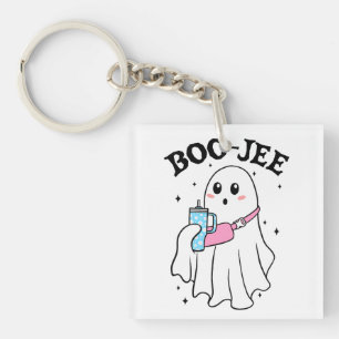 Llavero Boo Jee Funny Halloween Ghost Retro