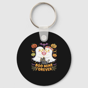 Llavero Boo Mine Para Siempre Fantasma Gato Negro Hallow