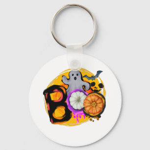 Llavero Boo with ghost and Pumpkin