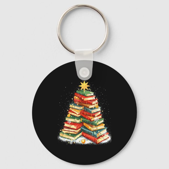 Llavero Book Christmas Tree Reading  (Anverso)