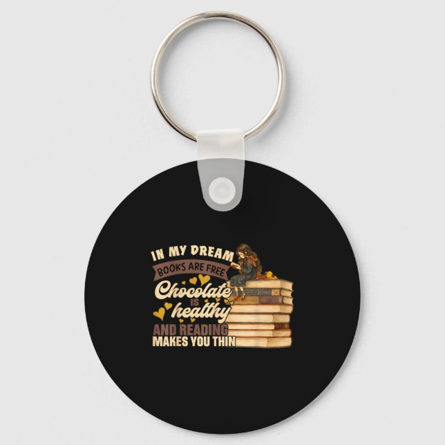 Llavero Book Lover Gift Reading Gift Sweet Chocolate Lover (Anverso)