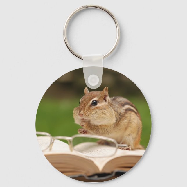 Llavero Booklover Chipmunk Keychain (Anverso)