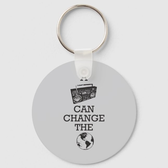 Llavero Boombox puede cambiar el mundo (Anverso)