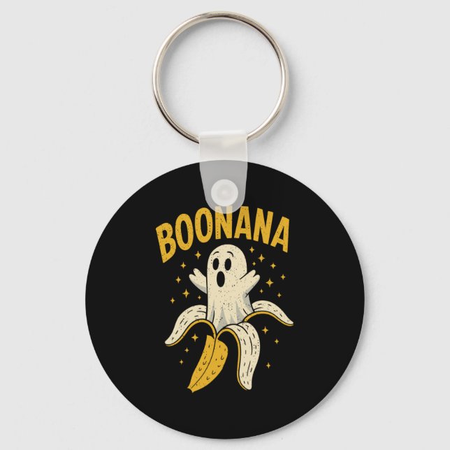 Llavero Boonana Cute Ghost Banana Ghost Food Halloween Cos (Anverso)